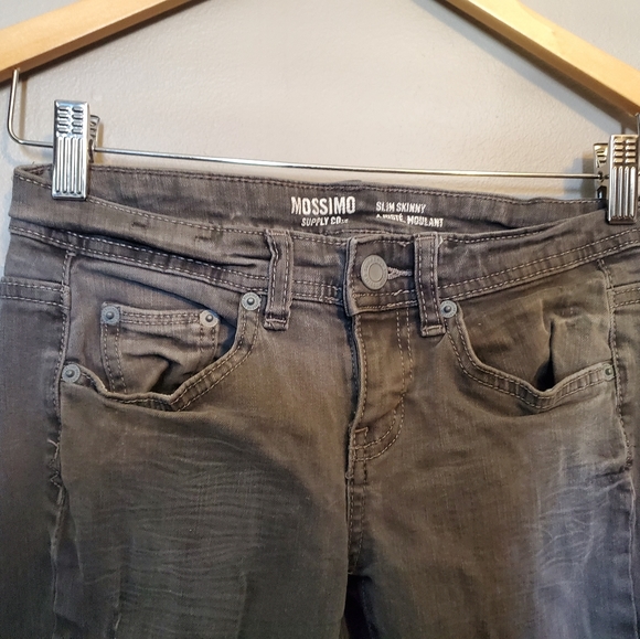 Mossimo Supply Co. Ripped Grey Slim Skinny Jeans - Size 3 - Picture 2 of 8
